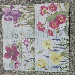 Ceramic Floral Coasters